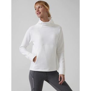 Athleta White Polartec Funnel Neck Sweater size M